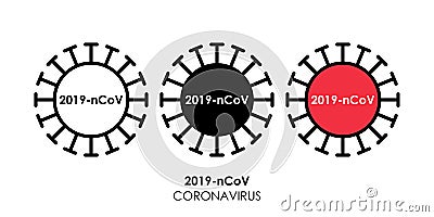 Coronavirus 2019-nCoV icon vector illustration Vector Illustration