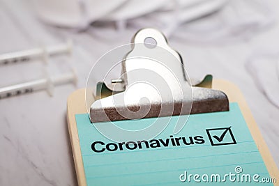 Coronavirus 2019-nCOV medical still life concept Stock Photo