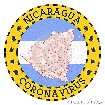 Coronavirus in Nicaragua sign. Vector Illustration