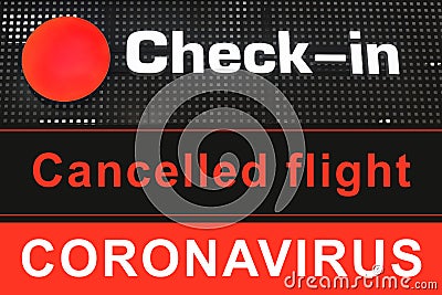 Coronavirus pandemic danger, covid 19 epidemic, air flights cancellation, passengers check in and control in international airport Stock Photo