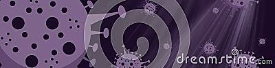 Coronavirus purple banner design Stock Photo