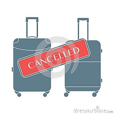 Coronavirus Quarantine Pandemic Travel cancelled Vector Illustration