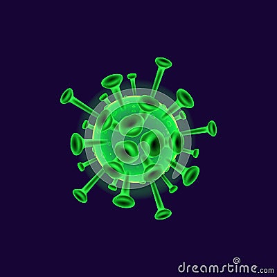 Coronavirus realistic vector illustration Vector Illustration
