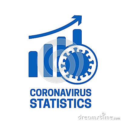 Coronavirus Rise Statistics Icon Isolated Vector Illustration