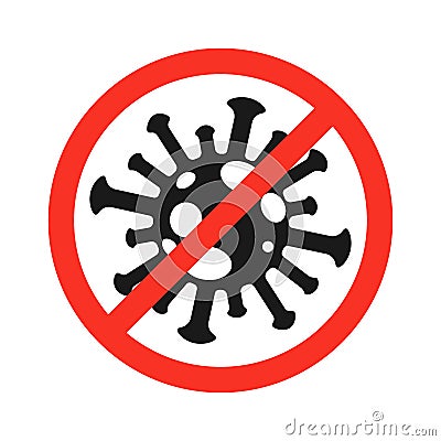 Coronavirus stop icons. Coronavirus warning sign Stock Photo