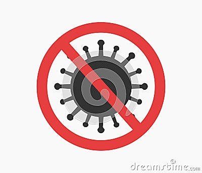 Coronavirus stop sign Vector Illustration