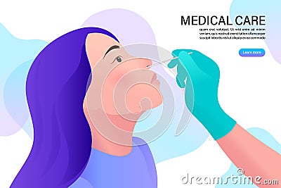 Coronavirus Testing . Vector Illustration