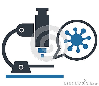 Coronavirus testing microscope Glyph Style vector icon which can easily modify or edit Vector Illustration