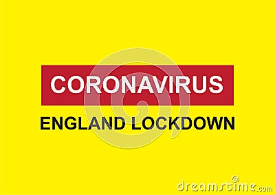 Coronavirus third national lockdown announced in England Vector Illustration