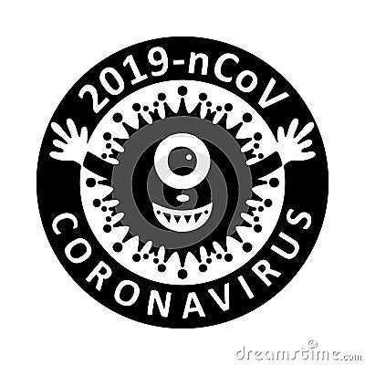 Coronavirus virus Covid-19 Cell Icon 2019-nCoV Novel China Coronavirus Virus. Quarantine No Infection and Stop Coronavirus Concept Stock Photo