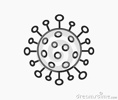 Coronavirus virus model symbolic icon Vector Illustration