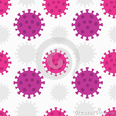 Coronavirus virus seamless pattern Vector Illustration