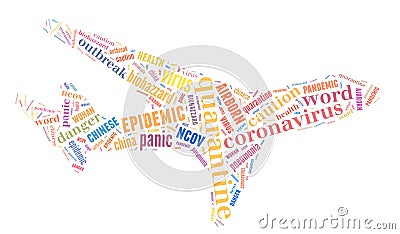 Word cloud. Danger, caution. Stock Photo