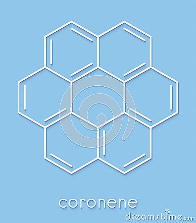 Coronene polyaromatic hydrocarbon PAH molecule. Skeletal formula. Stock Photo