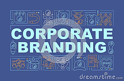 Corporate branding word concepts banner Vector Illustration