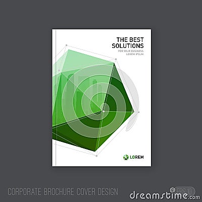 Corporate brochure cover design template. Good for catalog, Vector Illustration