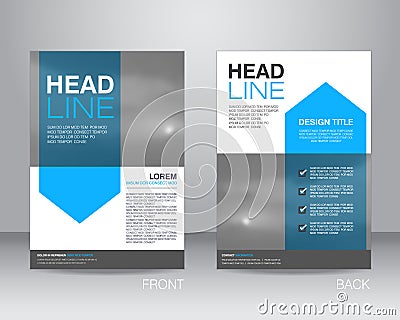 Corporate brochure flyer design layout template in A4 size, with Vector Illustration