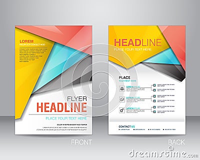 Corporate brochure flyer design layout template in A4 size, with Vector Illustration