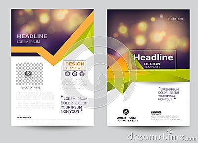 Corporate brochure flyer design layout template in A4 size Vector Illustration