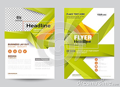 Corporate brochure flyer design layout template in A4 size Vector Illustration