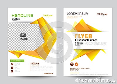 Corporate brochure flyer design layout template in A4 size Vector Illustration