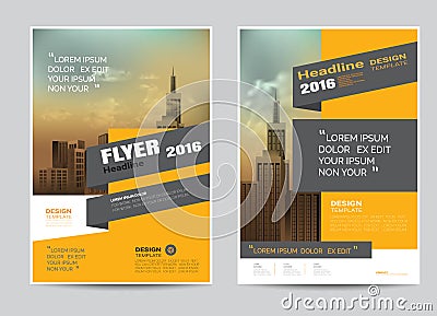 Corporate brochure flyer design layout template in A4 size Vector Illustration