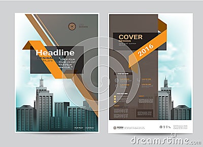 Corporate brochure flyer design layout template in A4 size Vector Illustration