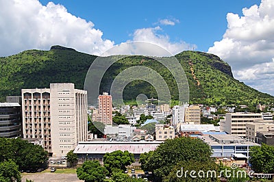 Corporate buildings in Port-Louis, Mauritius Stock Photo