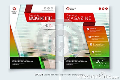 Corporate business annual report cover, brochure or flyer design. Leaflet presentation. Catalog with Abstract geometric Vector Illustration