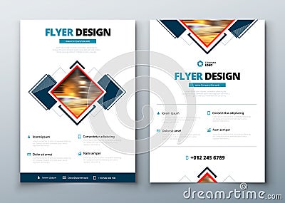 Corporate Business Annual Report Cover, brochure or flyer design. Leaflet presentation. Catalog with Abstract geometric Vector Illustration