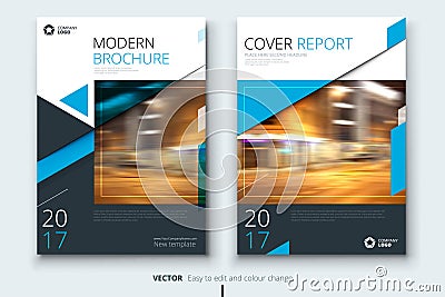 Corporate business annual report cover, brochure or flyer design. Leaflet presentation. Catalog with Abstract geometric Vector Illustration