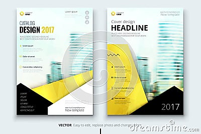 Corporate business annual report cover, brochure or flyer design. Leaflet presentation. Catalog with Abstract geometric Vector Illustration
