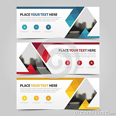 Corporate business banner template, horizontal advertising business banner layout template flat design set , clean abstract cover Vector Illustration