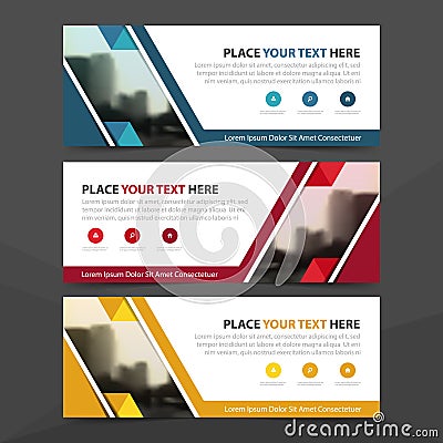 Corporate business banner template, horizontal advertising business banner layout template flat design set , clean abstract cover Vector Illustration