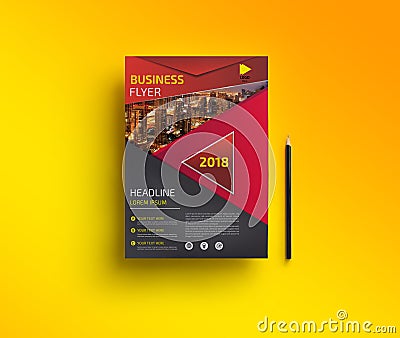 Corporate Business Flyer Stock Photo