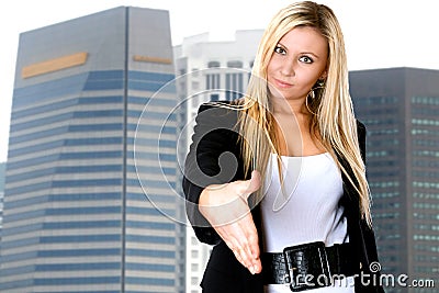 Corporate business handshake Stock Photo