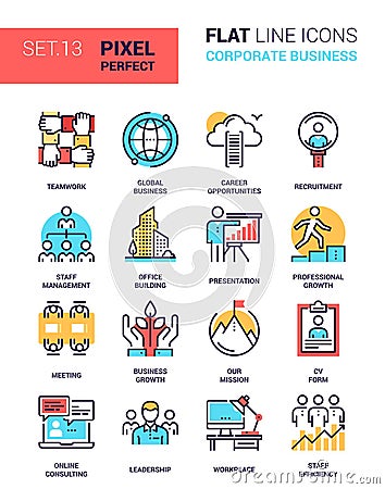 Corporate Business Icons Vector Illustration