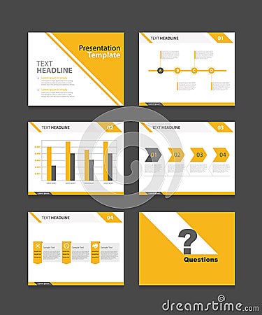 Corporate business presentation template set.powerpoint template design backgrounds Vector Illustration