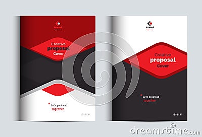 Corporate Business Proposal Catalog Cover Design Template Concepts Vector Illustration