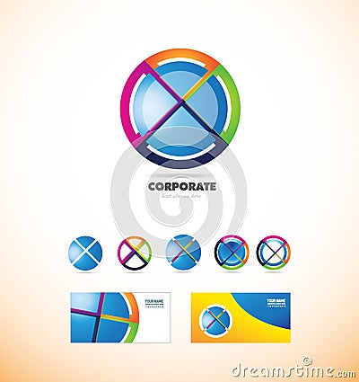 Corporate business sphere circle logo Vector Illustration