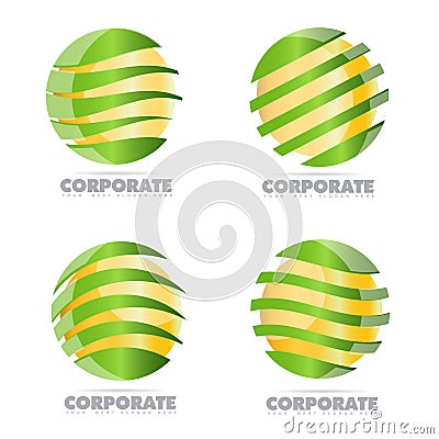 Corporate business sphere logo Vector Illustration