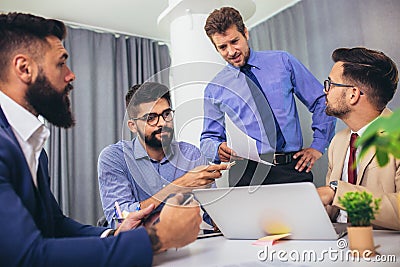 Business team and male managers discuss about new project Stock Photo