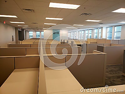 Cute classic corporate cubicles Stock Photo