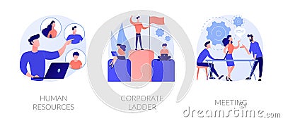 Corporate culture vector concept metaphors Vector Illustration