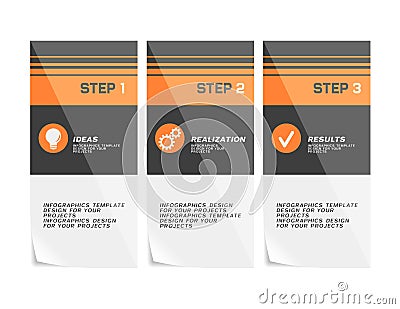 Corporate design of paper fliers or web banners Vector Illustration