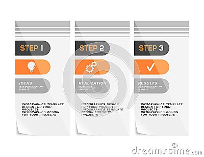 Corporate design of paper fliers or web banners Vector Illustration