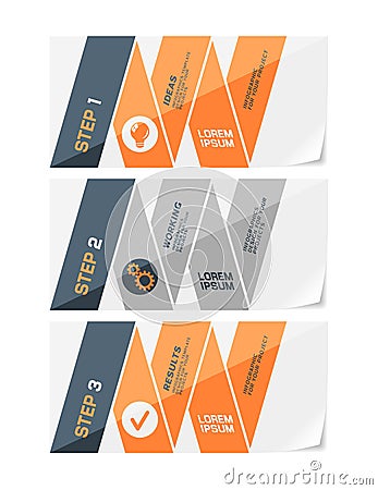 Corporate design of paper fliers or web banners Vector Illustration