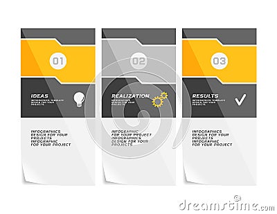 Corporate design of paper fliers or web banners Vector Illustration