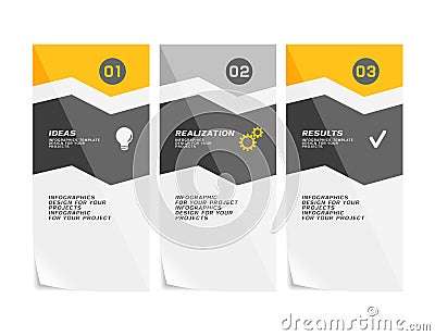 Corporate design of paper fliers or web banners Vector Illustration