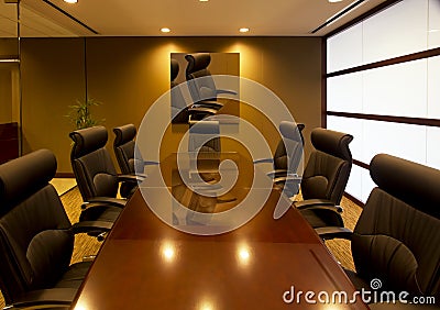 Corporate executive office conference room Stock Photo